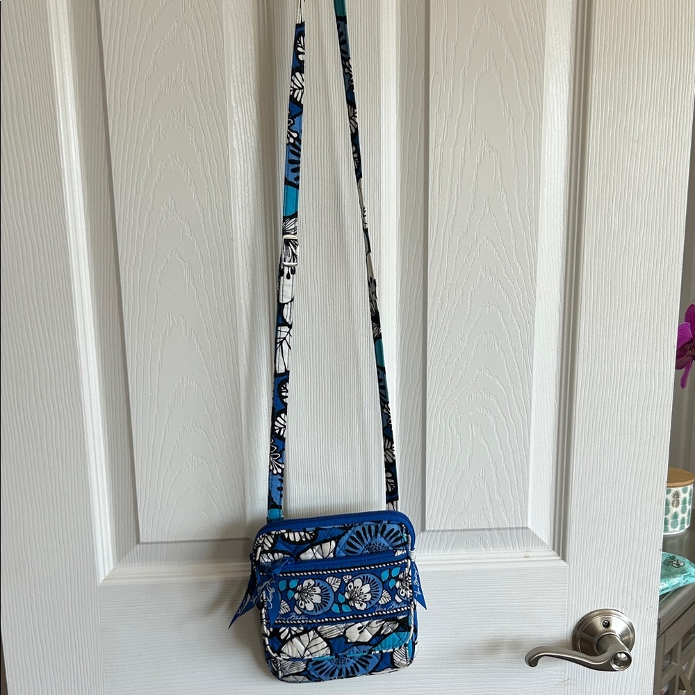 Vera Bradley Blue and White Floral Crossbody Bag